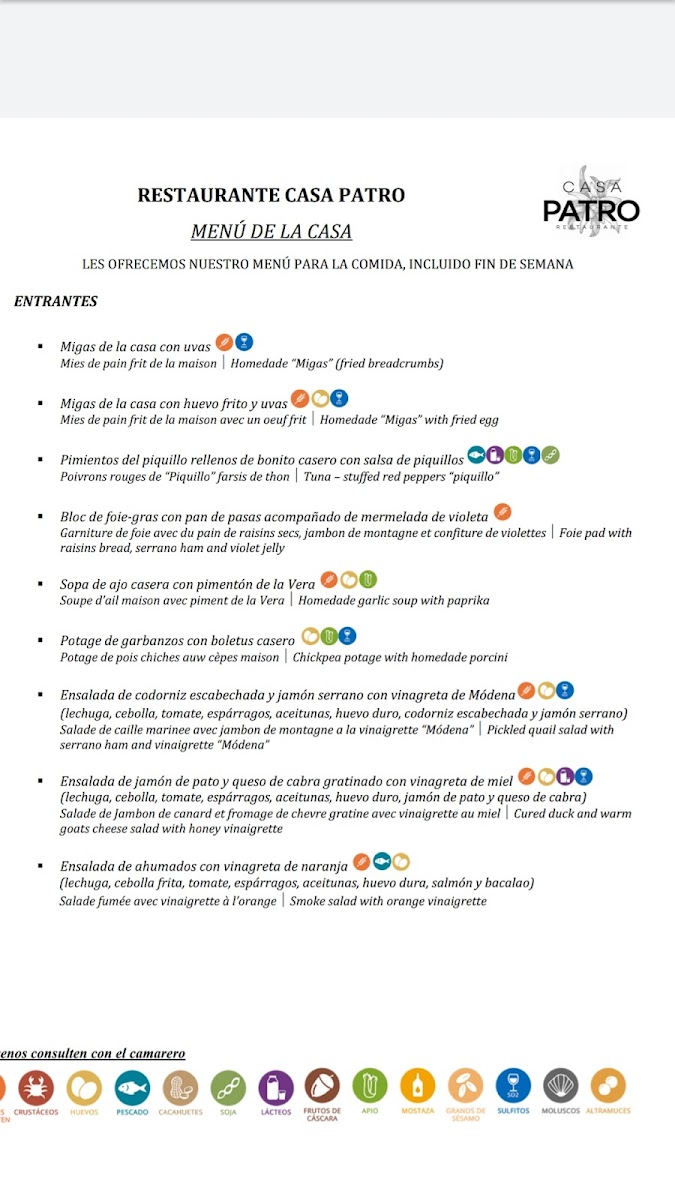 Menu Restaurante Casa Patro-10